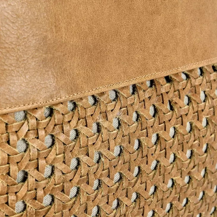 Timeless Toscano Leather Chestnut Brown Square Accent Pillow Set of 2