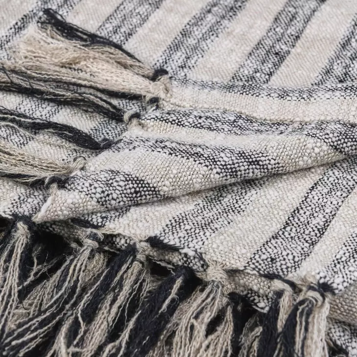 Throws Linna Natural and Black Throw