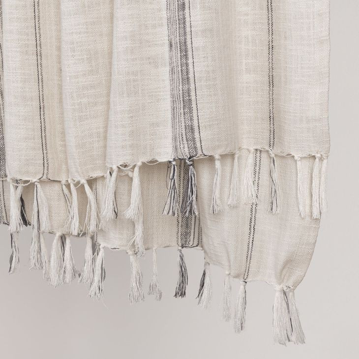 Throws Ria Ivory and Gray Throw