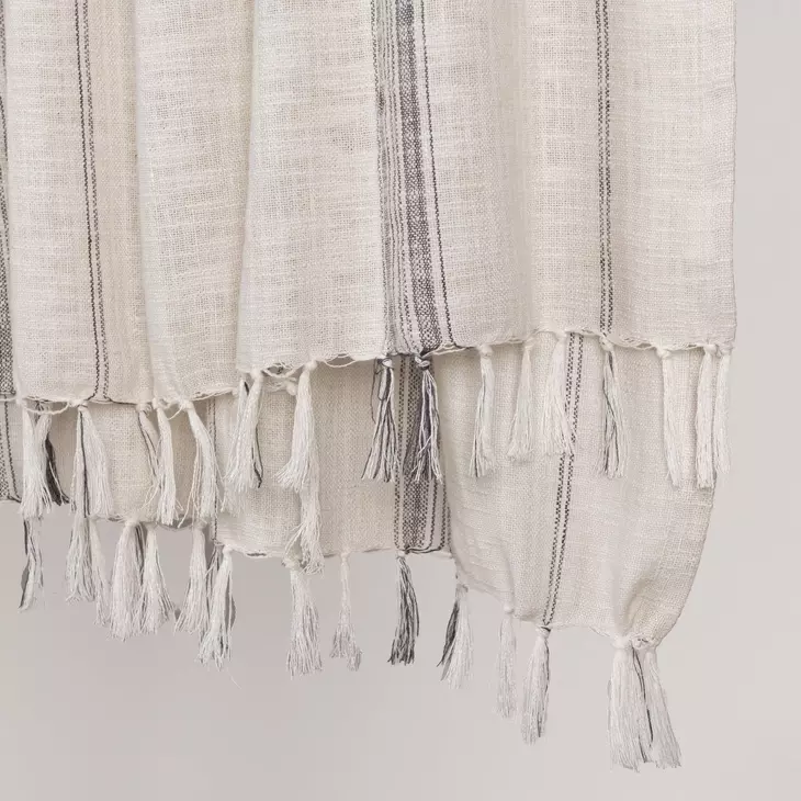 Throws Ria Ivory and Gray Throw