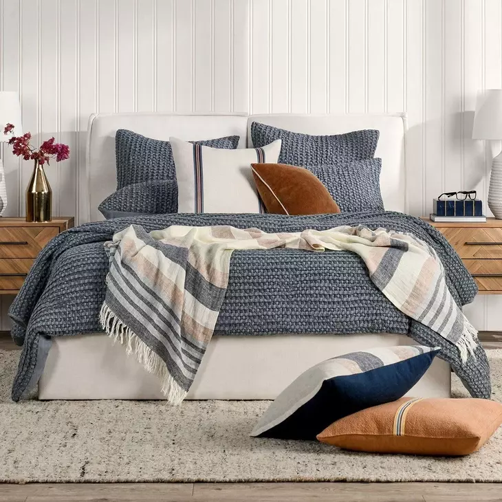 Colmar Marina Blue Queen Quilt