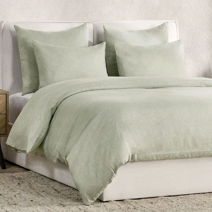 Jayson Linen Cashmere Sagebrush Queen Duvet