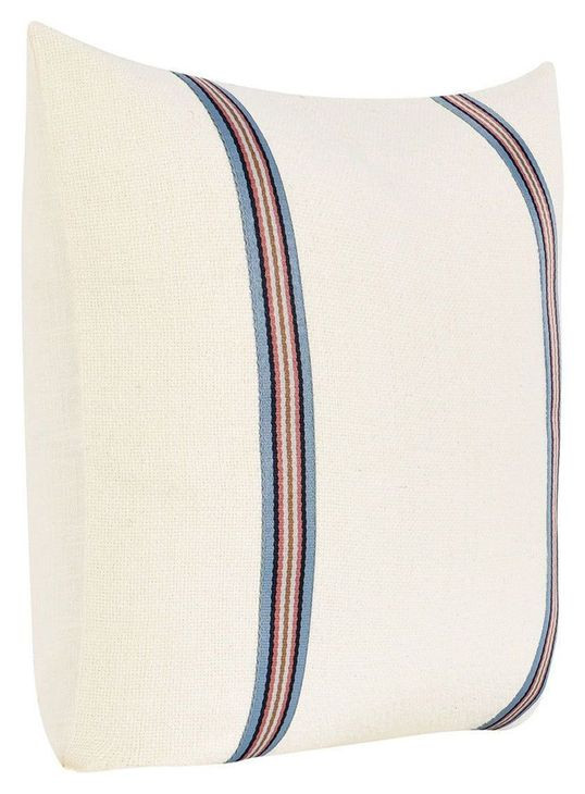 Boardwalk Bacall and Blue Square Accent Pillow