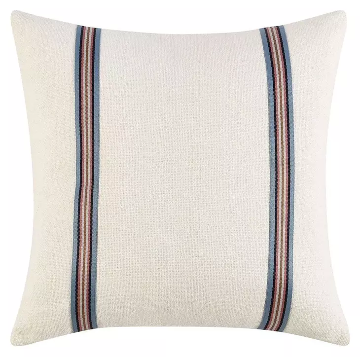 Boardwalk Bacall and Blue Square Accent Pillow Set of 2