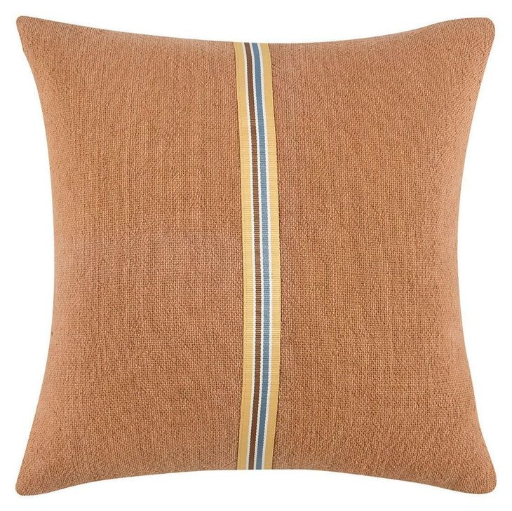 Boardwalk Rowland Hazel and Yellow Square Accent Pillow