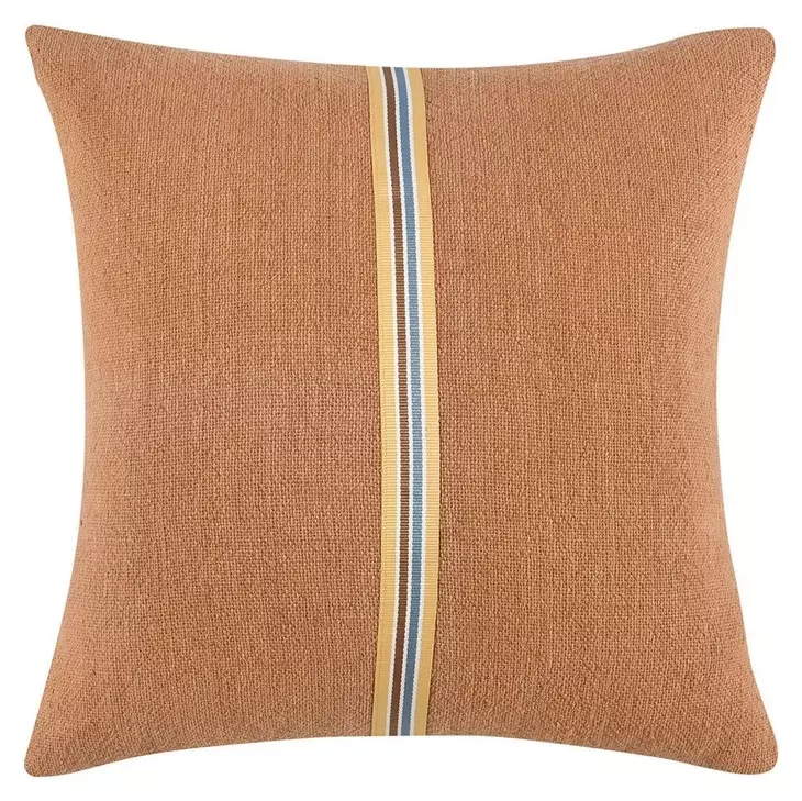 Boardwalk Rowland Hazel and Yellow Square Accent Pillow Set of 2