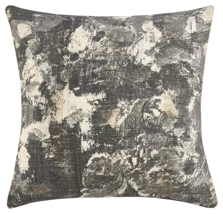 Boardwalk Luciana Gray and Cream Square Accent Pillow Set of 2