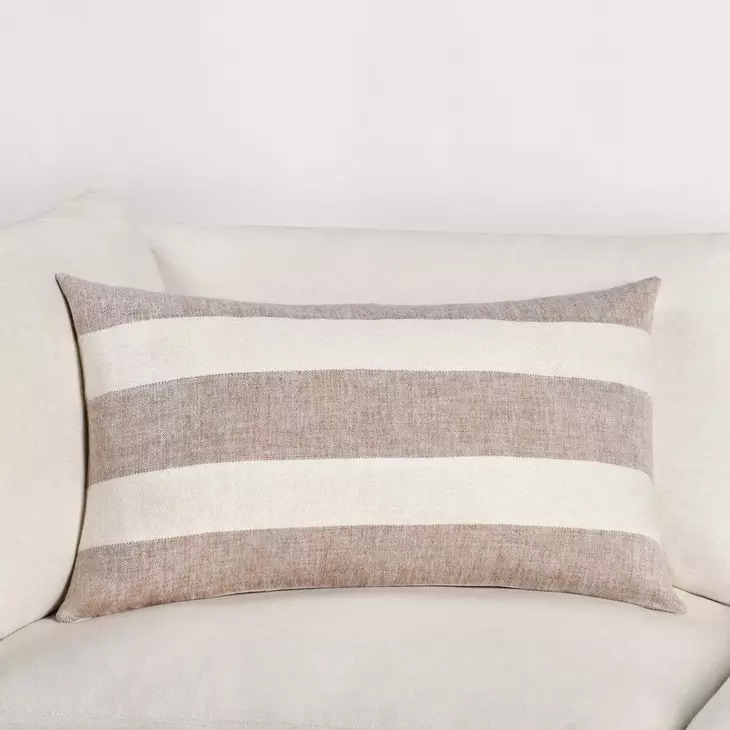 Boardwalk Gardner Hazel and Ivory Rectangular Accent Pillow Set of 2