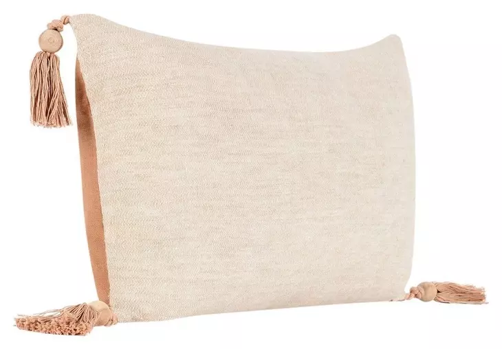 Boardwalk Sherry Solid Natural and Hazel Rectangular Accent Pillow Set of 2