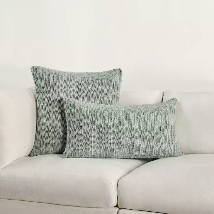 Macie and Rina Sagebrush Green Rectangular Accent Pillow Set of 2