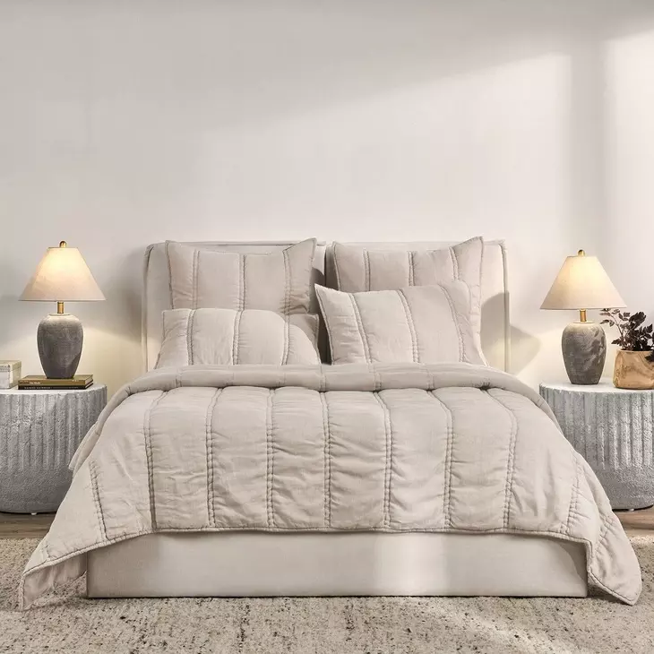 Rowen Taupe King Quilt