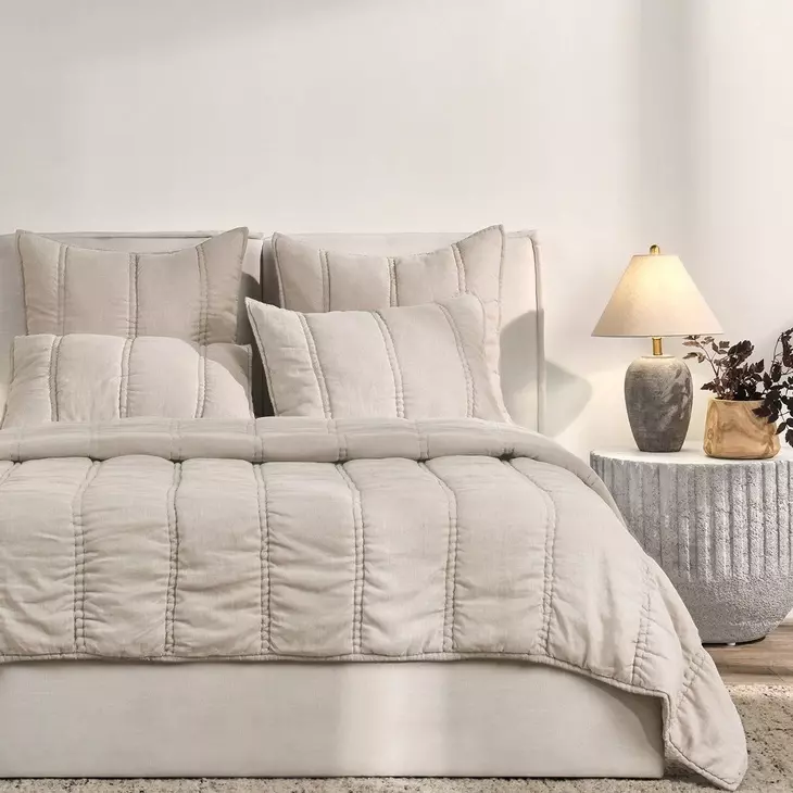 Rowen Taupe King Quilt