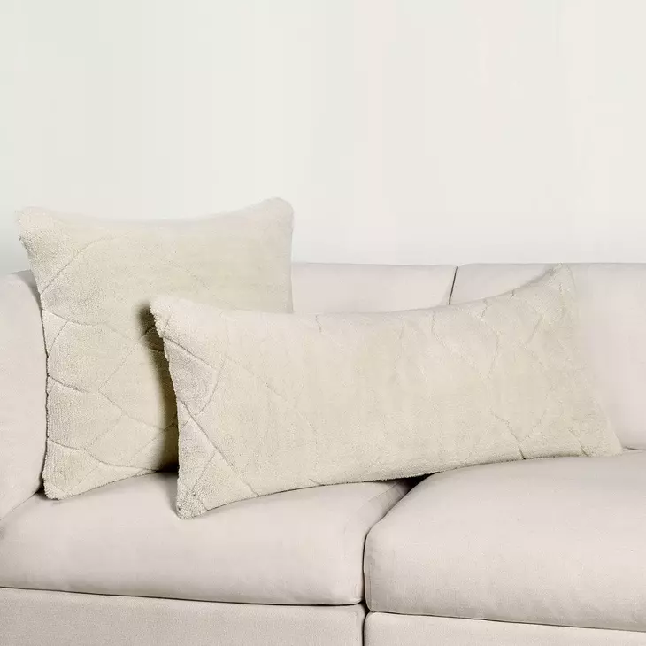 Renewed Mercer Ivory Square Accent Pillow Set of 2