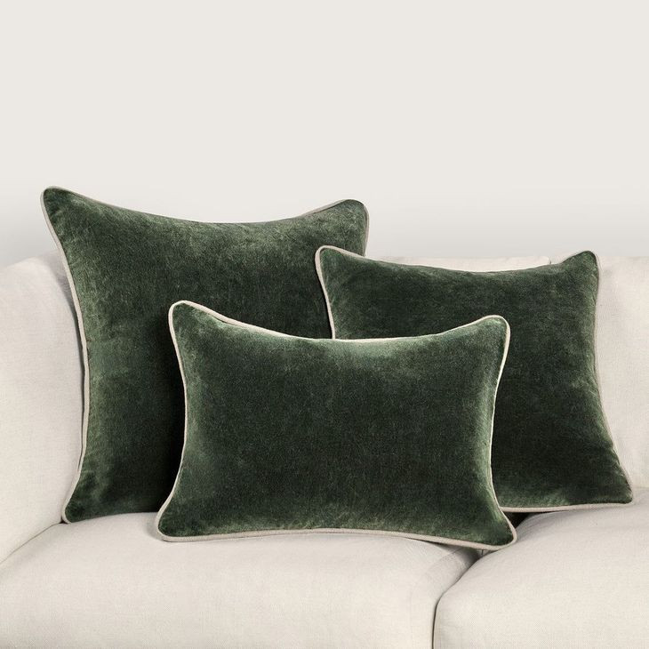 Heirloom Velvet Forest Green Rectangular Accent Pillow