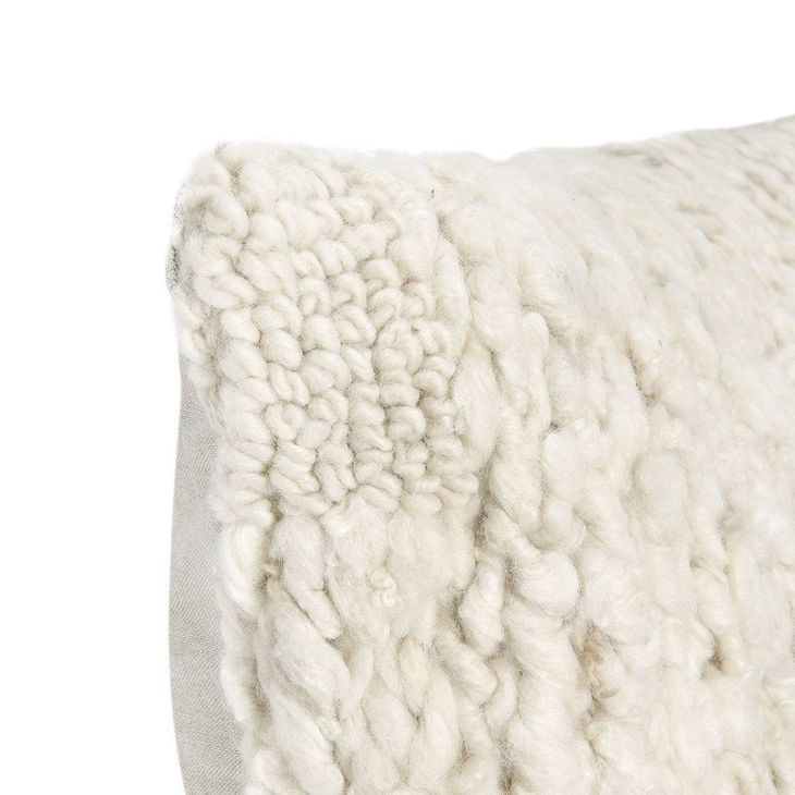 Renewed Sinclair Ivory Square Accent Pillow