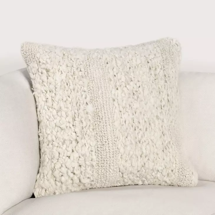 Renewed Sinclair Ivory Square Accent Pillow Set of 2