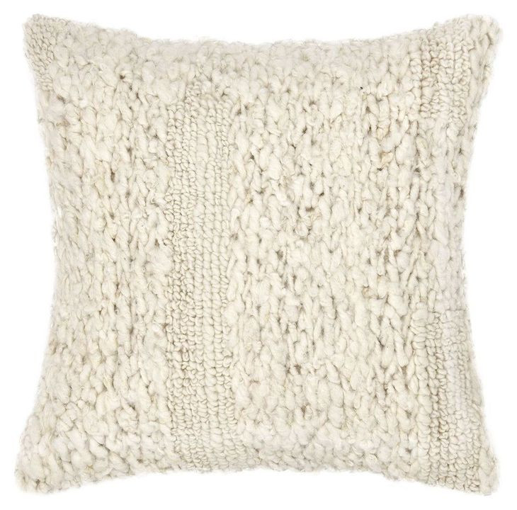 Renewed Sinclair Ivory Square Accent Pillow