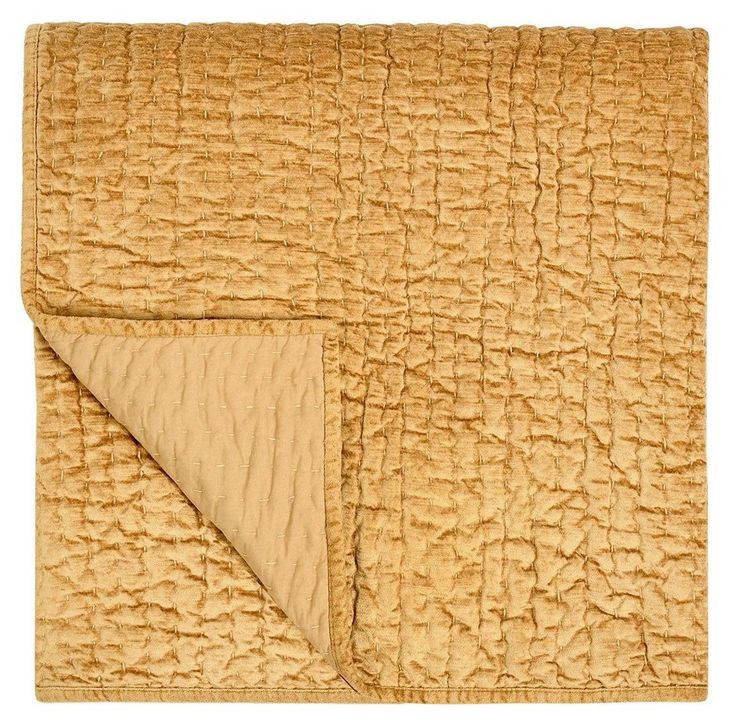 Bari Honey Gold Velvet King Quilt