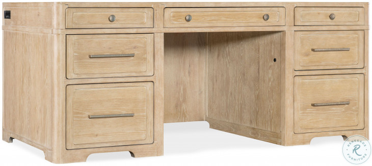 Retreat Light Brown Executive Desk From Hooker | Coleman Furniture
