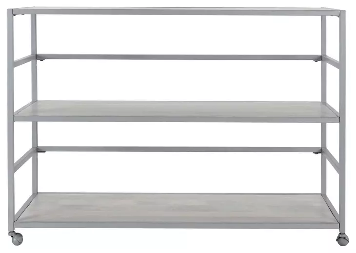 Glendora Silver Storage Rack with Casters
