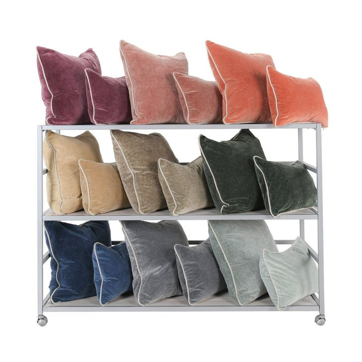 Glendora Silver Storage Rack with Casters