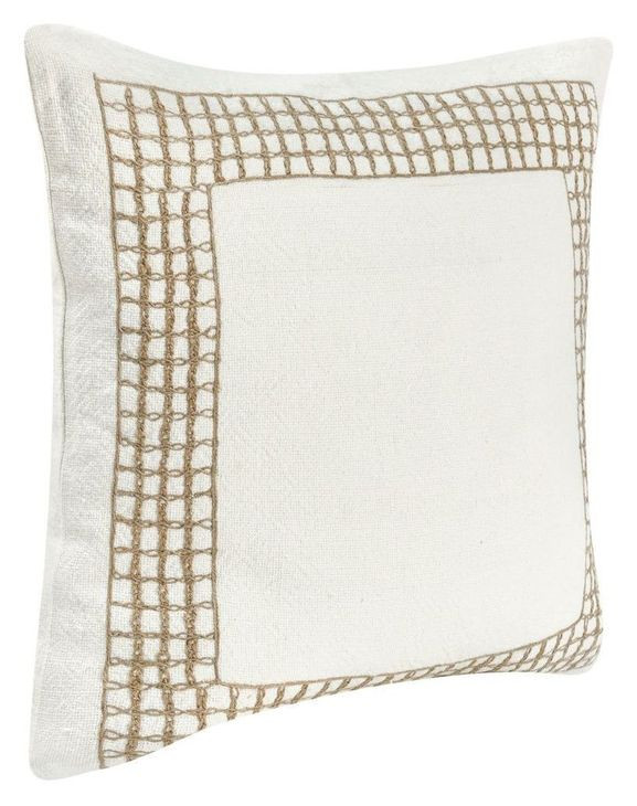 Villa Classics Marina White Square Accent Pillow