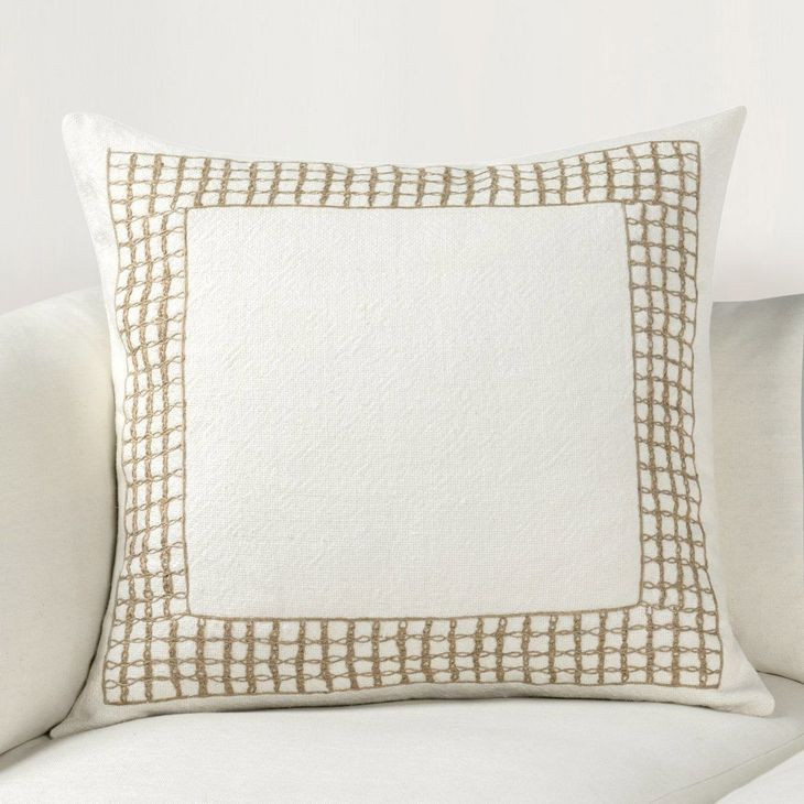 Villa Classics Marina White Square Accent Pillow