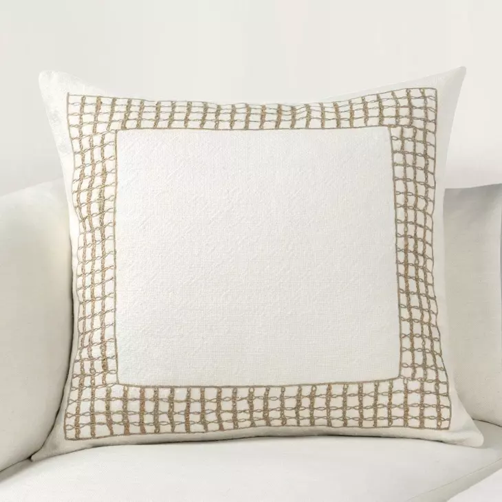 Villa Classics Marina White Square Accent Pillow Set of 2
