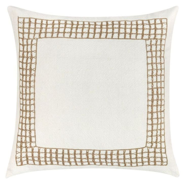 Villa Classics Marina White Square Accent Pillow