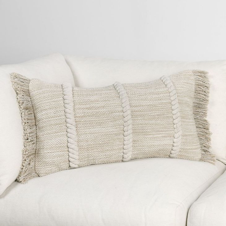 Catania Lucera Natural Rectangular Accent Pillow Set of 2
