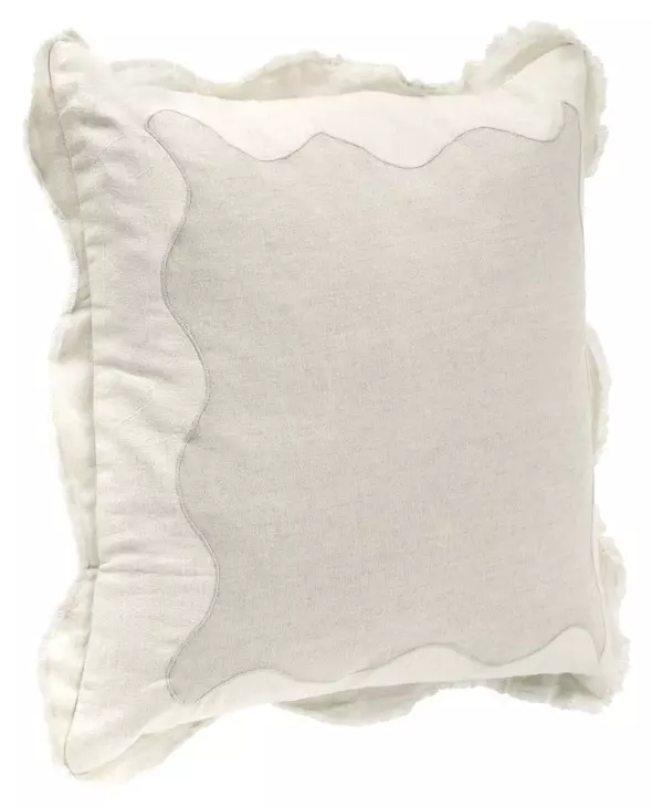 Catania Tollo Natural and Ivory Square Accent Pillow Set of 2
