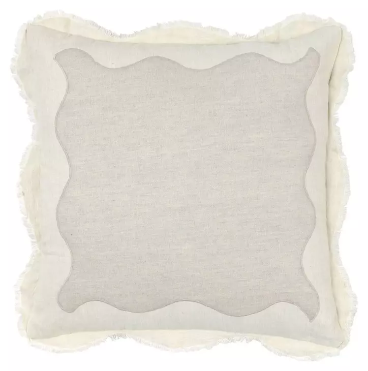 Catania Tollo Natural and Ivory Square Accent Pillow Set of 2