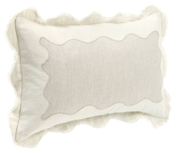 Catania Tollo Natural and Ivory Rectangular Accent Pillow