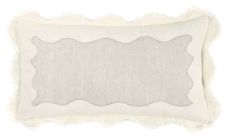 Catania Tollo Natural and Ivory Rectangular Accent Pillow Set of 2