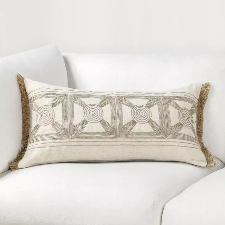 Catania Baia Natural Rectangular Accent Pillow Set of 2