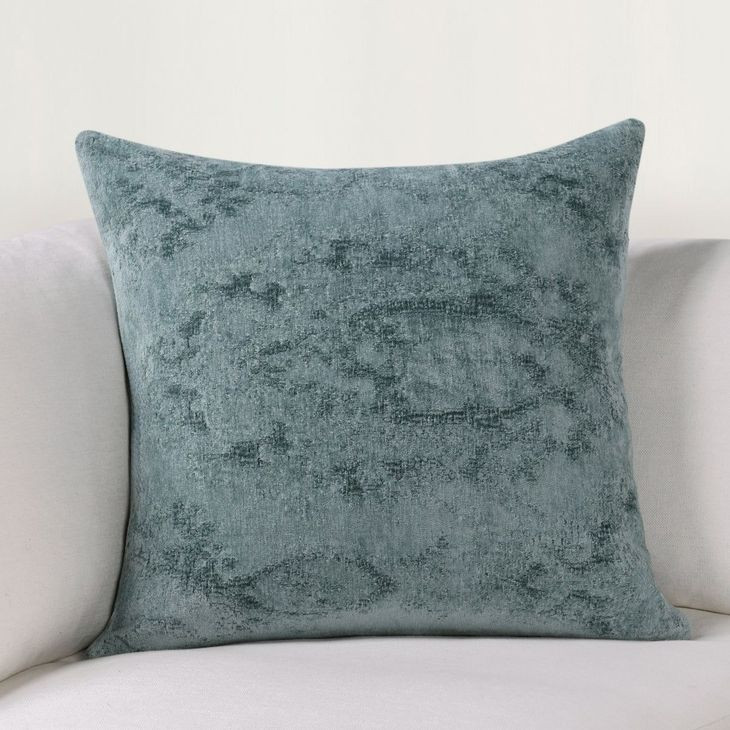 Oliver Chambray Blue Square Accent Pillow
