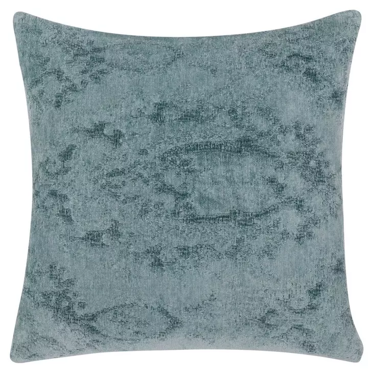 Oliver Chambray Blue Square Accent Pillow Set of 2