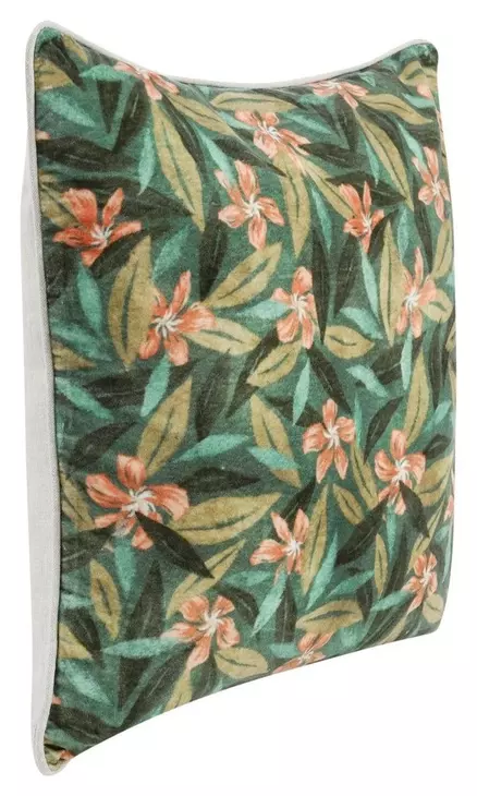 Catania Lamia Green and Black Square Accent Pillow Set of 2