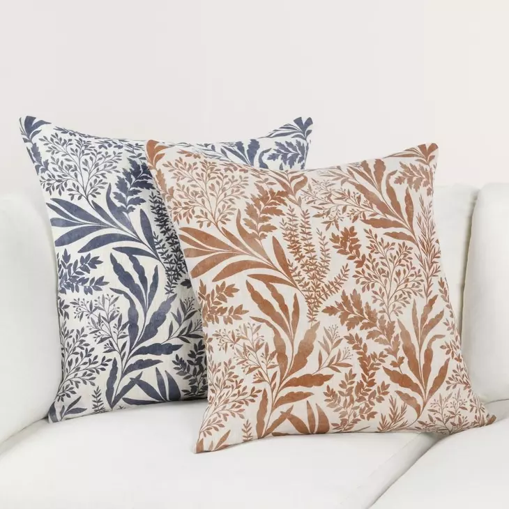Villa Classics Mulberry Chestnut Brown Square Accent Pillow Set of 2