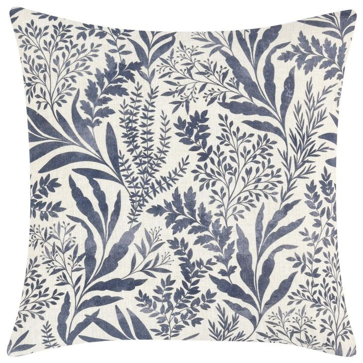 Villa Classics Mulberry Denim Blue Square Accent Pillow