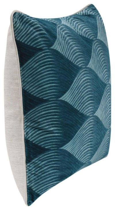 Catania Scala Sea Glass Blue Square Accent Pillow