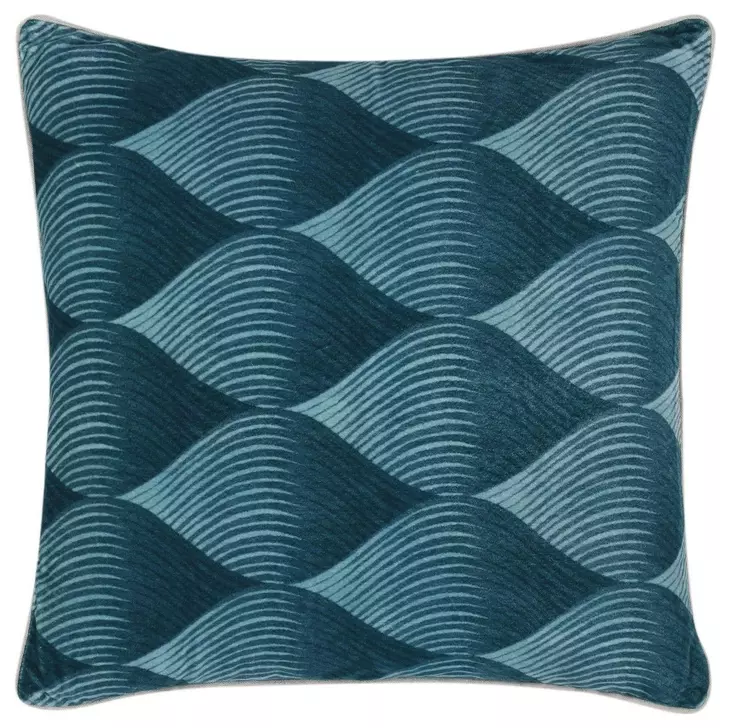 Catania Scala Sea Glass Blue Square Accent Pillow Set of 2