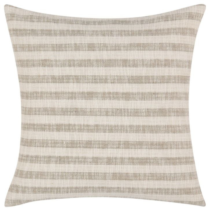 Villa Classics Linna Ivory and Natural Square Accent Pillow
