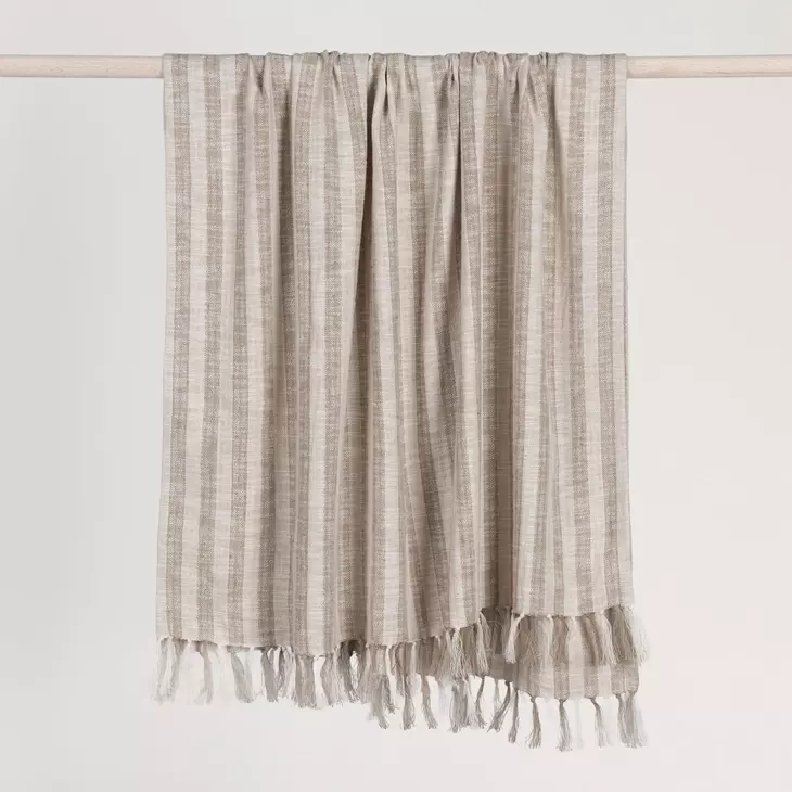 Throws Linna Ivory and Natural Throw