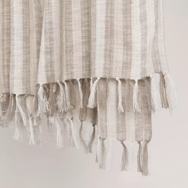 Throws Linna Ivory and Natural Throw