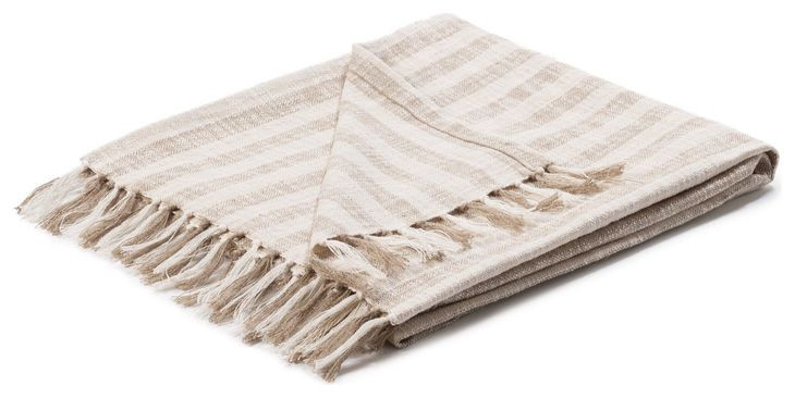 Throws Linna Ivory and Natural Throw