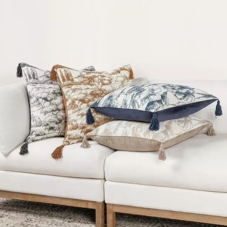 Villa Classics Stonework Clay Square Accent Pillow Set of 2