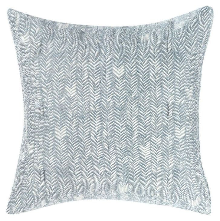 French Herringbone Storm Comforter Euro Sham