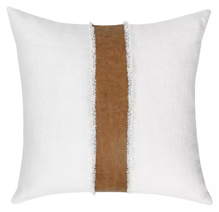 Villa Classics Steam Ivory and Dumont Square Accent Pillow Set of 2