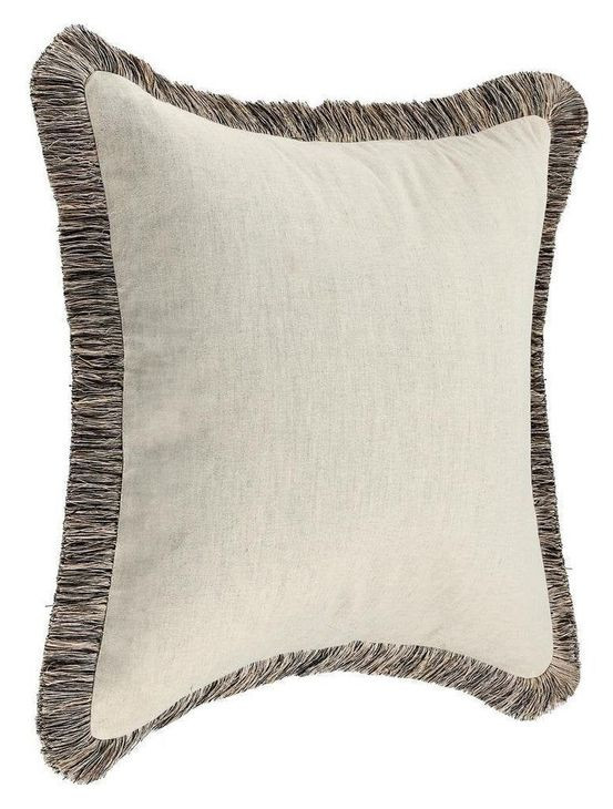 Radiant Oasis Nola Natural and Black Square Accent Pillow